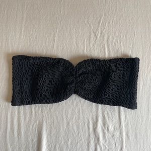 Tori Praver Swimwear smocked bandeau bikini top